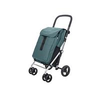 Carlett - Classic Family Lett470 | Carro Plegable | Carrito de Supermercado Resistente | 4 Ruedas | para Compras Grandes | Gran Capacidad 64L | Bolsa Principal 32kg | Bolsa Isotérmica 12L | Verde