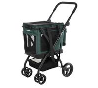 Carlett - Cube P | Carrito de Transporte 3 en 1 para Mascotas | Transportín + Ruedas | Freno de Seguridad | Tejido Impermeable | Combinable + Bolsa de Compra | Pine