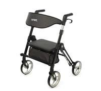 Carlett - Lett Ride Ice | Andador con Asiento y Respaldo Extraíble | Cesta Desmontable| Manillar Regulable 4 Alturas | Soporte para Bastón | Dispositivo Médico Clase I | Gris Claro