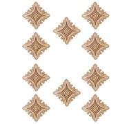 Carlgelrag 10X Vintage Sin Pintar de Apliques de Esquina de Madera Tallada Fondo Muebles para El Hogar Decoración de La Puerta del Gabinete de Pared Decoración