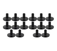Carlgelrag 16Pzs Manguitos de Platillos 8Pzs 38X26mm Negro Reemplazo de Manguitos de Platillos Tambor para Estante Kit de Tambor