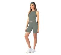 Carlheim Pantalones Cortos Serenita Active Collection para Mujer, 8 Pulgadas, Gris Piedra, Talla L