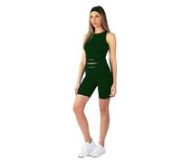 Carlheim Pantalones Cortos Serenita Active Collection para Mujer, 8 Pulgadas, Verde Bosque, Talla S