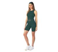 Carlheim Pantalones Cortos Serenita Active Collection para Mujer 8", Verde Oscuro, XL