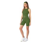 Carlheim Pantalones Cortos Serenita Active Collection para Mujer, 8", Verde Safari, Talla L