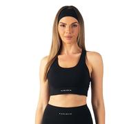 Carlheim Women's Serenita Active Collection Sports Bra X-Back, Black, X-Large