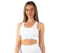 Carlheim Women's Serenita Active Collection Sports Bra X-Back, White, Large