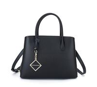 Carlheim Women's Shoulderbags Classis Genuine Leather, Black