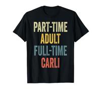 Carli Personalized Retro Girls Part-Time Carli Name Camiseta