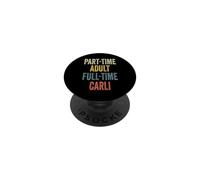 Carli Personalized Retro Girls Part-Time Carli Name PopSockets PopGrip Adhesivo