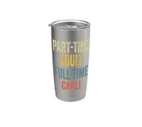 CARLI Personalized Retro Girls Part-Time CARLI Name Vaso térmico de acero inoxidable de doble pared