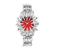 CARLIEN Unique Statement - Reloj de pulsera para hombre, estilo gótico, Y2K, retro, vintage, de acero inoxidable, relojes extraños para hombre, luminoso e impermeable, Rojo, Moda única y genial