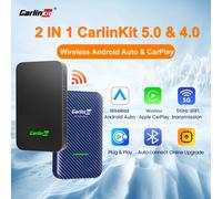 CarlinKit 5.0 2Air y 4.0 CP2A, Caja Inteligente Inalámbrica para Auto con Android Auto y CarPlay, Actualización en Línea, Conexión WiFi y Bluetooth, 2 en 1 CarlinKit 5.0 2air