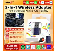 CarlinKit 5.0 Mini Ultra 2/3, Adaptador Inalámbrico Inteligente para Android Auto y CarPlay, Conexión Automática por USB, WiFi, BLE, Actualización en Línea Mini Ultra 2 Brands Genuine