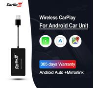 Carlinkit Activador inalámbrico CarPlay y Android Auto Dongle USB con cable AI Box para unidad de Radio Android Cargador Bluetooth Mirrorlink CCPM MINI Black