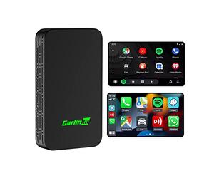 Carlinkit Adaptador inalámbrico 5.0 CarPlay y Android Auto 2 en 1, para coches con cable Apple CarPlay o Android Auto con cable, (año de modelo: 2017 a 2024), compatible con asistente de voz