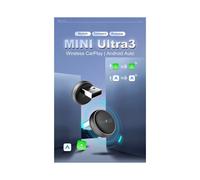 Carlinkit Adaptador Ultra 3 Wireless CarPlay para Android Auto para Actualización de Infotainment del Automóvil BT 5GHz Wifi 2.4GHz OTA Compacto