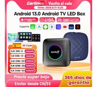 Carlinkit Ai Box Android 13 Led inalámbrico Android Auto y CarPlay Smart Tv Box QCM6225 compatible con Youtube Netflix accesorios de coche PLUS Android 13 JP 8GB 128GB