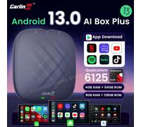 CarlinKit Android 13 Car TV Box Adaptador inalámbrico Android Auto CarPlay QCM6125 6225 8 núcleos Plus QCM6125 EAU 4GB 64GB