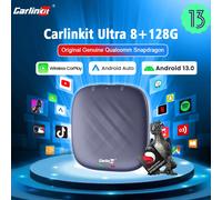 Carlinkit Android 13 Tv Box compatible con Netflix para YouTube inalámbrico CarPlay Android Auto Ultra 8 + 128G QCM665 4G LTE GPS Play Store EAU 8G 128G QCM665 Android 13 Box