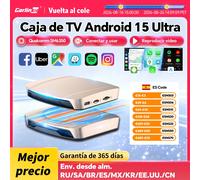 CarlinKit Android 15 TV Box Ultra WiFi6 SM6350 8-Core Compatible con Netflix Play Store GPS Conexión WiFi/SIM Tarjeta Inalámbrica Android Auto CarPlay Caja Inteligente para Coche Android15 Ultra1 EAU