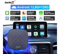 CarlinKit Android 13 Car TV Box Adaptador inalámbrico Android Auto CarPlay QCM6125 6225 8 núcleos Plus QCM6125 EAU 4GB 64GB