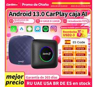 CarlinKit CarPlay Ai Box Android 13 Plus QCM6125 Adaptador USB inalámbrico para automóvil Android Auto y CarPlay de 8 núcleos Actualización FOTA para CarPlay con cable OEM o Android Auto Car para NA S