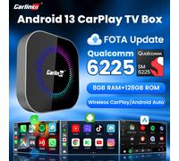 CarlinKit CarPlay Ai Box Android 13 SM6225 8 núcleos TV Box 8GB 128GB compatible con GPS Play Store Netflix FOTA actualización vídeo en línea S2F SM6225 EAU 8GB 128GB