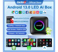 CarlinKit 8G + 128G Android 13 CarPlay TV AI Box Qualcomm 8 núcleos inalámbrico Android Auto CarPlay Video Box actualización FOTA para Netflix EAU Version SM6225 4GB 64GB