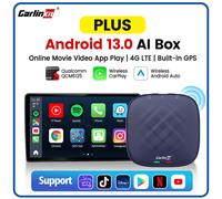 Carlinkit CarPlay Ai TV Box Plus Android13 64G 128G QCM 4/8 Core inalámbrico CarPlay Android Auto para YouTube Netflix 4G Lte EAU QCM6225 8GB 128GB