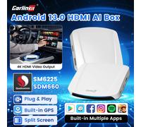 CarlinKit-Dispositivo de TV inteligente, dispositivo con salida de vídeo HDMI, Android 13, CarPlay, AI Box SM6225, 8 núcleos, Android Auto inalámbrico, pantalla dividida, 2026 SM6225 EAU UHD 8GB RAM 1