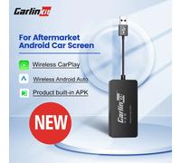 Carlinkit Activador inalámbrico CarPlay y Android Auto Dongle USB con cable AI Box para unidad de Radio Android Cargador Bluetooth Mirrorlink CCPM MINI Black