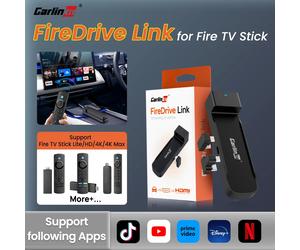 CarlinKit Firedrive Link Carplay con cable a HDMI para Fire Tv Stick Fire Tv Stick Lite HD 4K 4K Max Youtube Netflix Prime Video FireDrive Link