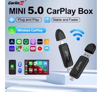 CarlinKit Mini 5 CarPlay Adaptador USB inalámbrico Plug & Play de pantalla dividida con cable a inalámbrico para Benz, Kia, Volvo, Mazda, MG, Ford, Skoda, Toyota, etc. Mini 3-3 Pro