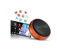 Carlinkit Mini adaptador CarPlay inalámbrico 3 Ultra Adaptador inalámbrico Android Auto Convierte OEM con cable a inalámbrico USB-A/C Conecta y usa, Auto Connect, OTA Upgrade, Naranja