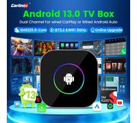 CarlinKit R2 caja de navegación inteligente para coche Android 13 TV Box compatible con IPTV Netflix pantalla dividida GPS inalámbrico Android Auto CarPlay Box R2 EAU Version 4GB RAM 64GB ROM