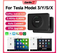 CarlinKit T2C, CarPlay inalámbrico, Android Auto para Tesla Model 3/Y, WiFi, Bluetooth, conexión automática inalámbrica, Spotify, Waze, caja inteligente para coche Global No SIM Official Genuine
