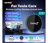 CarlinKit T2C-SE para Tesla Model 3 /Y Mini, Caja Inalámbrica Android Auto y CarPlay, Control por Voz, Actualización OTA, Navegación Waze y Spotify T2C-SE Official Genuine