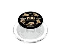 Carlino 5 etapas del Hambre Divertido Regalo para Amantes de los Perros PopSockets PopGrip para MagSafe