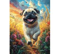 Carlino en el jardín Puzzle 500 Piezas Cartón Blanco Premium para Expertos Cuentos de Hadas de Animales y Plantas Vacaciones Fines Semana Hobby Y Ocio Regalo Navideño 500 PCS