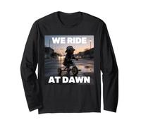 Carlino para Hombres, Mujeres, niños, niñas, We Ride At Dawn Cute Manga Larga