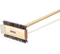 Carlisle 4002600 Broiler Master - Cepillo para Parrilla, cerdas de Acero al Carbono, 30.5 Pulgadas de Longitud, Cepillo y Mango de Madera Dura, Natural
