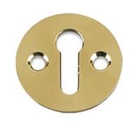 Carlisle Latón Victoriano Perfil estándar Llavero abierto Lock Cover Plato Escutcheon 32 mm + tornillos, dorado, 32 mm