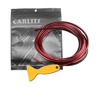CARLITS Moldura Interior de Coche, 3D DIY 5 Metros de Línea Pegatina Película Decoración Exterior de Coches Molduras Línea de Tira para Coche (Galvanoplastia de Color Rojo)