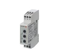 CARLO GAVAZZI Mini temporizador multifunción DMB51CM24, delgado de 17,5 mm de ancho, siete funciones de temporizador, ajuste de temporizador ajustable, 0,1 segundos a 100 horas con seis subrangos, 24-240 VAC/CC, salida de contacto SPDT de 5 A, LED de diagnóstico, 24 mm de altura x 99 mm de ancho x 73 Diámetro mm
