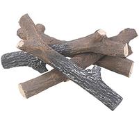 Carlo Milano Chimeneas de Gel y etanol - Madera cerámica apilar: Set de 4 Ramas Decorativas para Estufas de bioetanol, cerámica Resistente al Calor (Madera por Chimenea etanol)