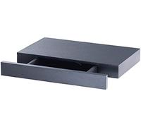 Carlo Milano Estante de Pared con Compartimento Secreto: Estante de Pared con cajón Oculto, 40 x 5 x 25 cm, Negro (Estante con Compartimento Secreto)