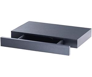 Carlo Milano Estante de Pared con Compartimento Secreto: Estante de Pared con cajón Oculto, 40 x 5 x 25 cm, Negro (Estante con Compartimento Secreto)