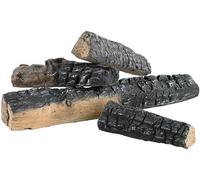 Carlo Milano Madera cerámica: Juego de 4 leños Decorativos de cerámica para Estufas de bioetanol (Decoración Troncos de Madera)