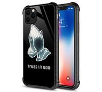 Carloca iPhone 11 Case Trust in God Jesus Religion iPhone 11 For Girls Boys Diseo grfico Graphic-improvisado Anti-back estuche para Apple iPhone 11